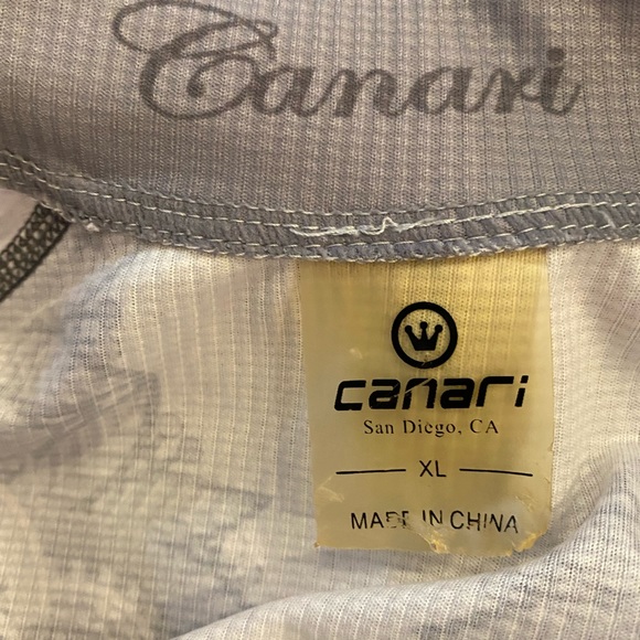 Canari Womens Gray White Long Sleeve Cycling Shirt/ Beautiful Print / Size XL - Picture 13 of 13